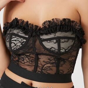 Brand New With Tags! Lace Ruffle Bustier!! 2 different sizes available!!